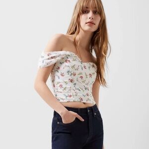 French Connection FLORIANA HALLIE CRINKLE TOP Womens Medium